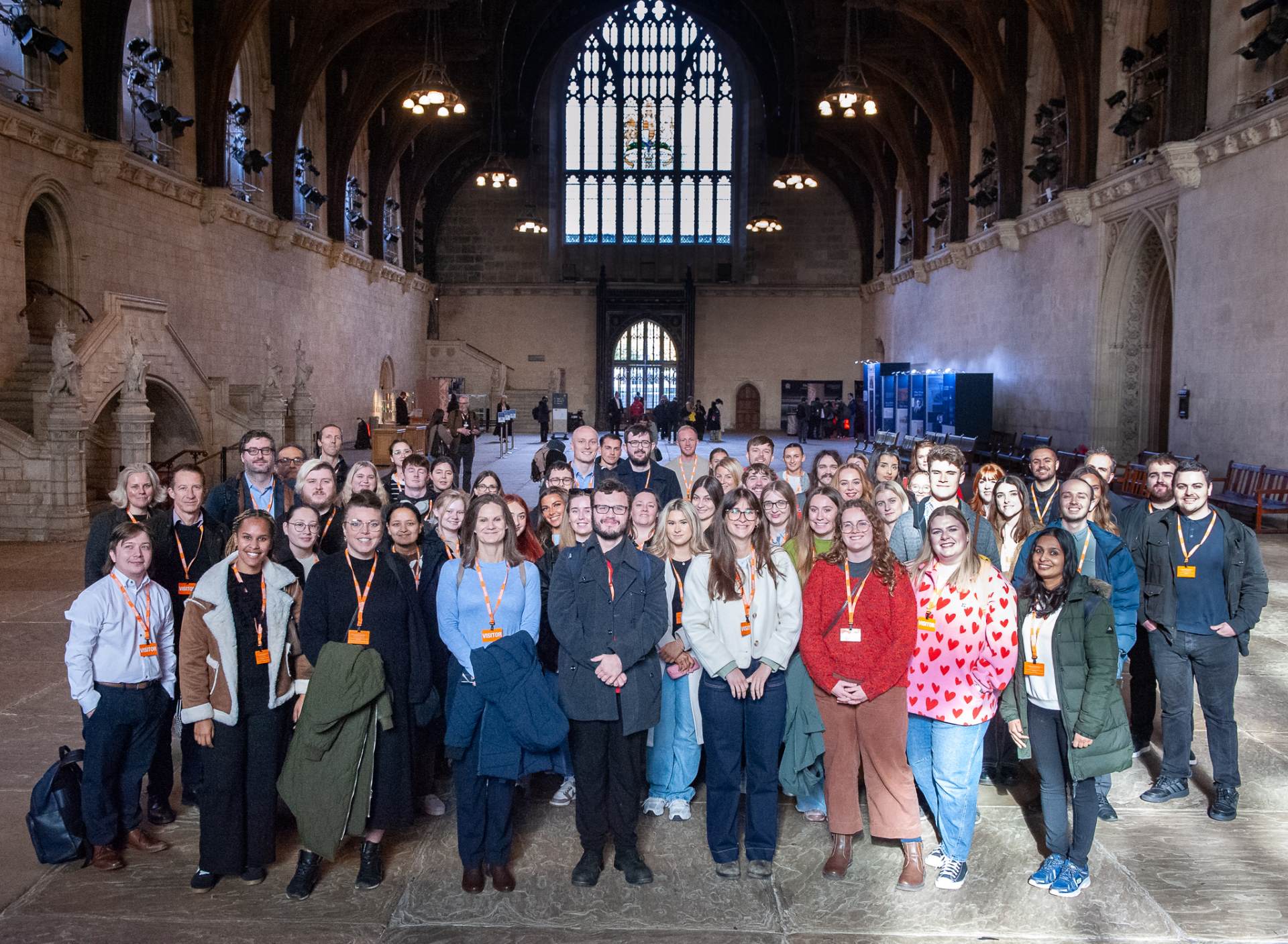 Trainee teachers of 2025-2026 in the famous Westminster Hall, the oldest part of the Palace of Westminster Trainee teachers of 2025-2026 in the famous Westminster Hall, the oldest part of the Palace of Westminster